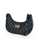Chelsea Checkered Black Shoulder Bag